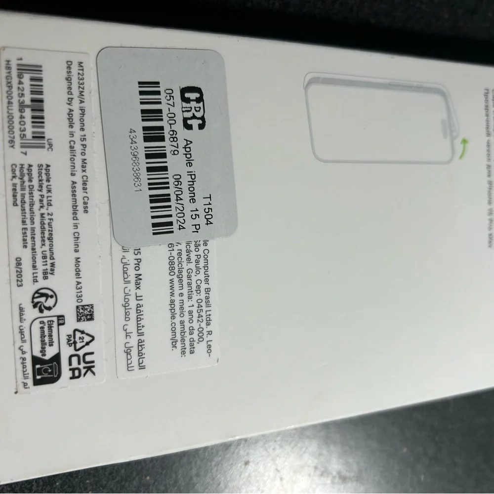APPLE iPhone 15 Pro Max Clear Case